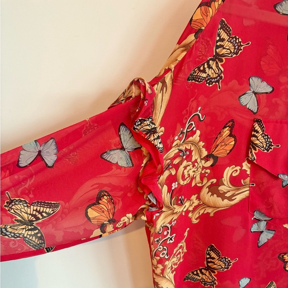 The Kooples Red Floral Blouse - Picture 8 of 11